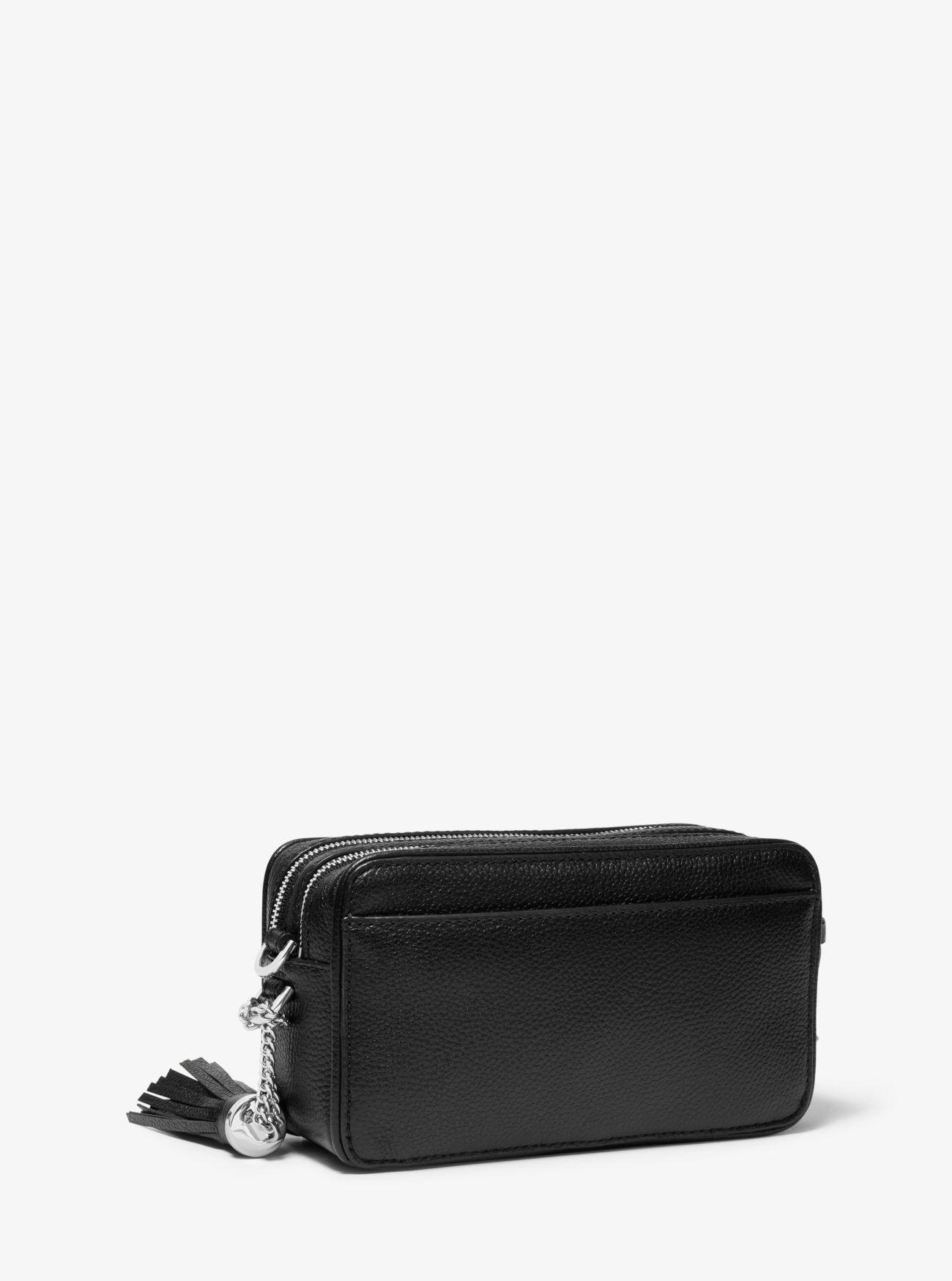Michael Kors Small Camera Bag Black/optic White | Lyst