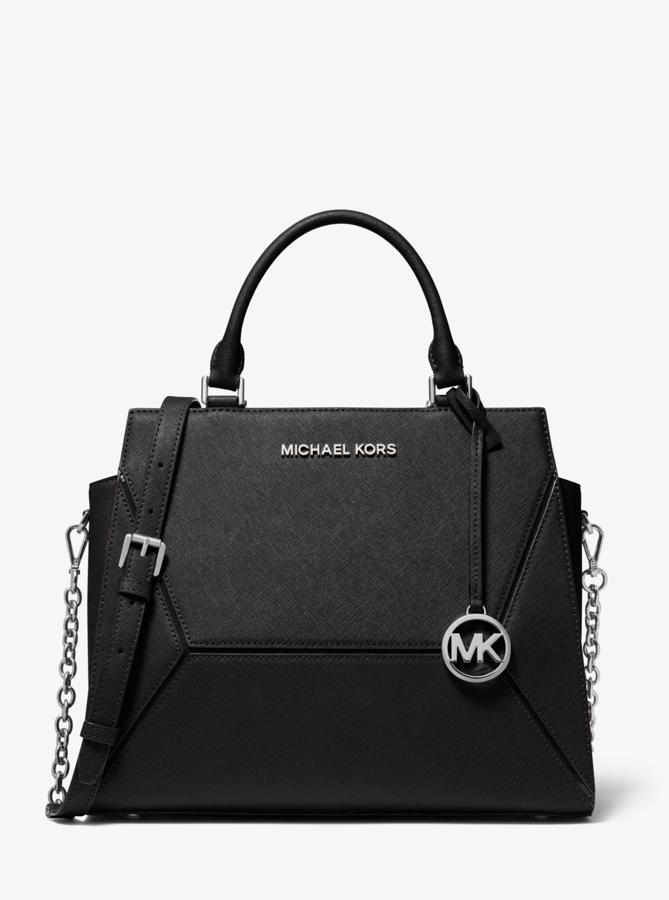 prism saffiano leather satchel