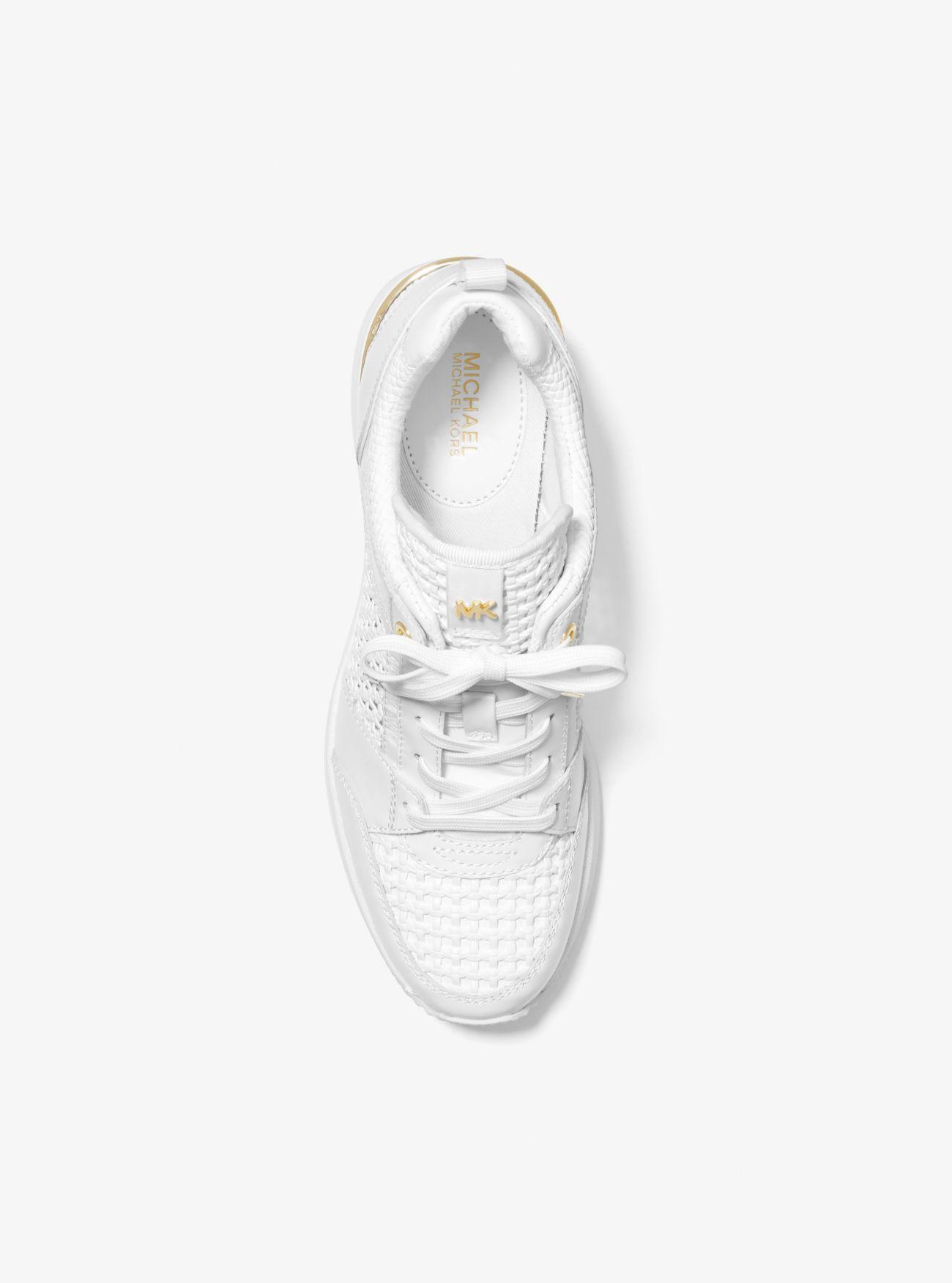 georgie woven leather trainer