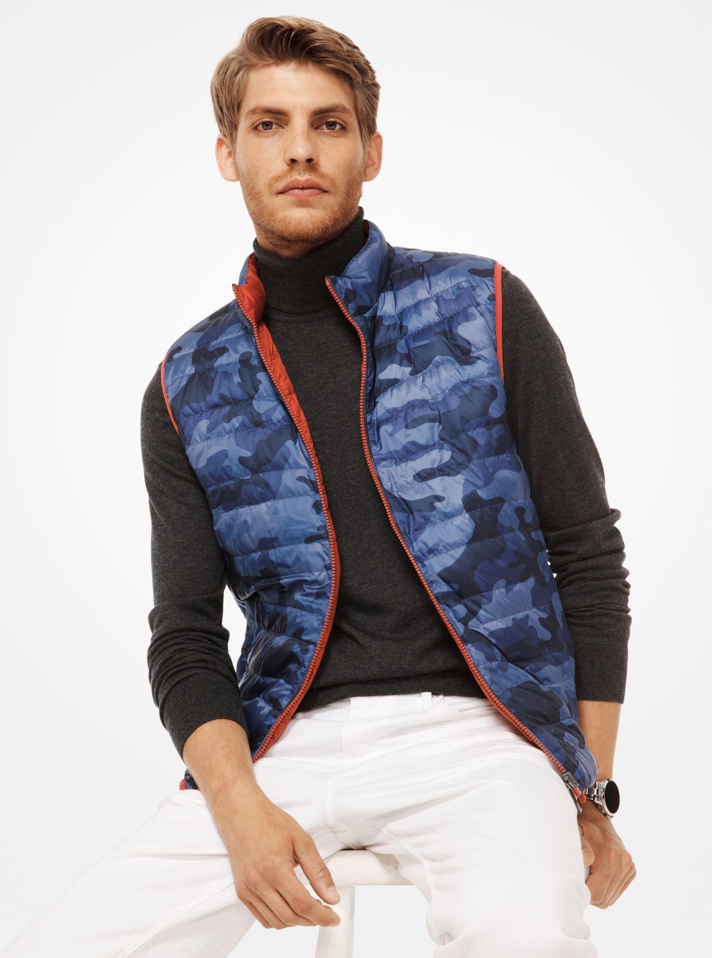 Michael Kors Lightweight Reversible Puffer Vest for Men | Lyst