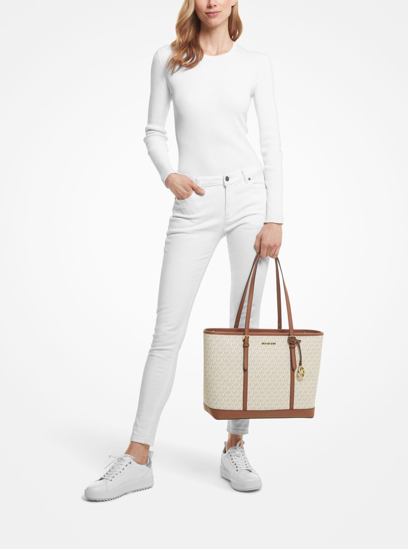 Michael michael kors jet set travel large logo tote clearance