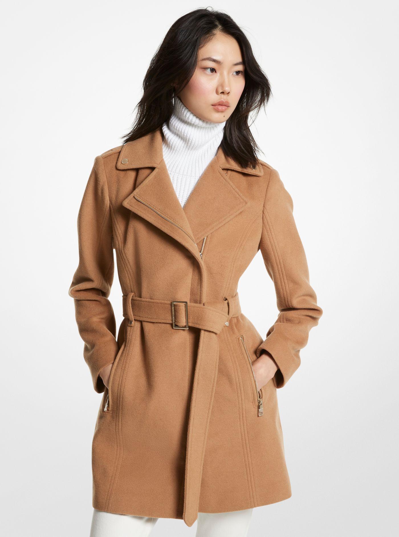 MICHAEL Michael Kors Hooded WoolBlend Coat Only at Macys  Hooded trench  coat Wool blend coat Coats for women