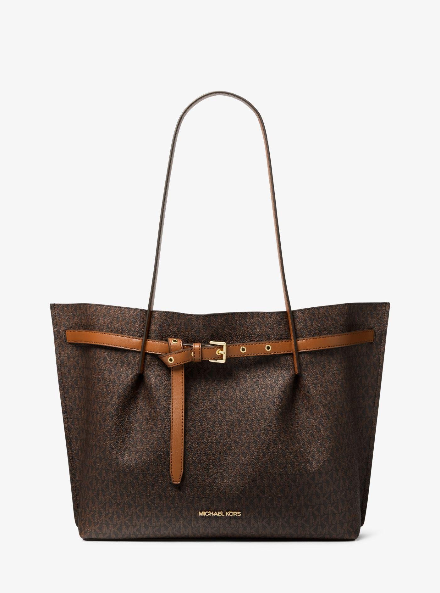 Michael Kors Emilia Large Logo Tote Bag in White Lyst