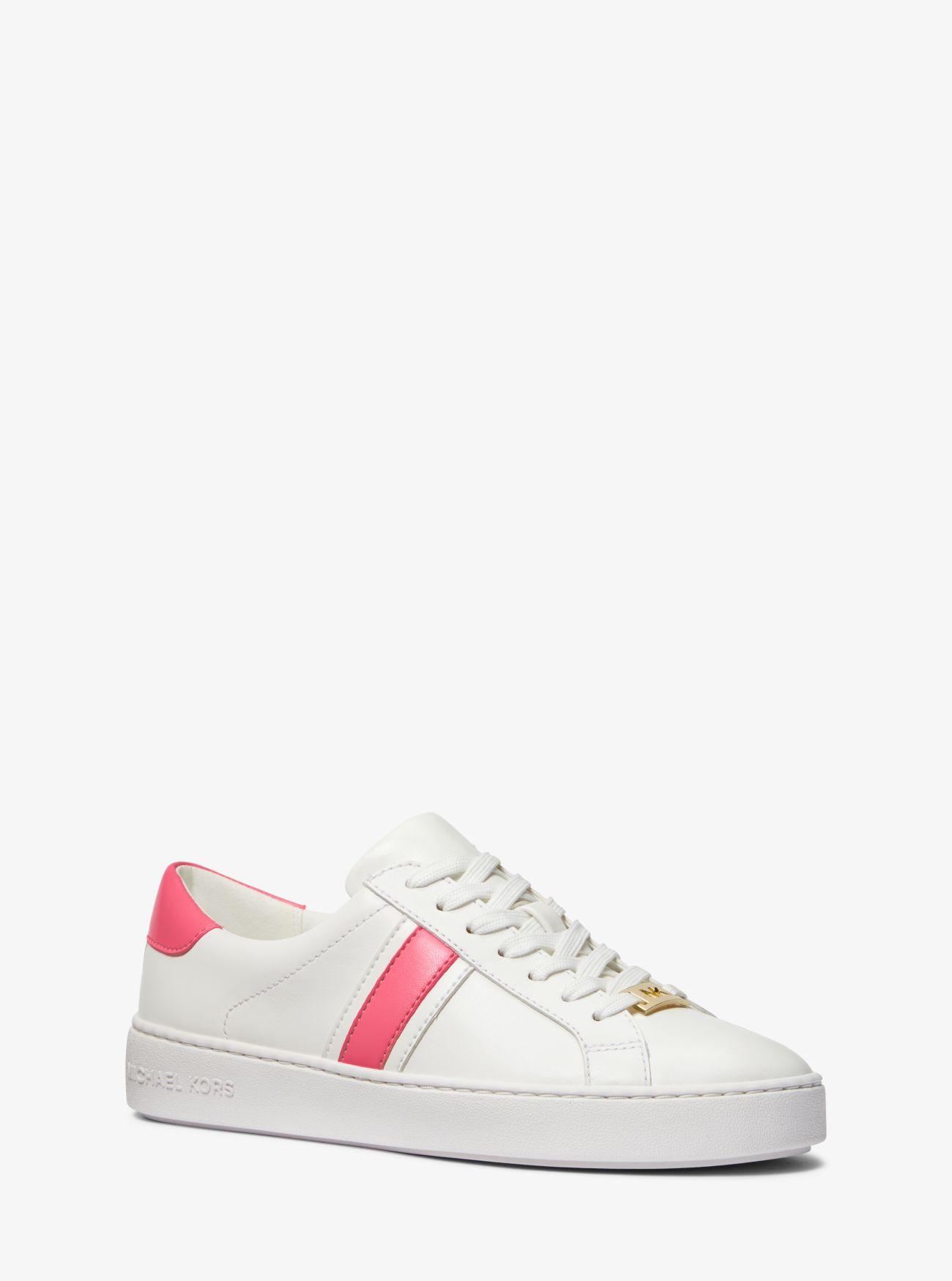 MICHAEL Michael Kors Irving Leather Stripe Trainers in White Lyst UK