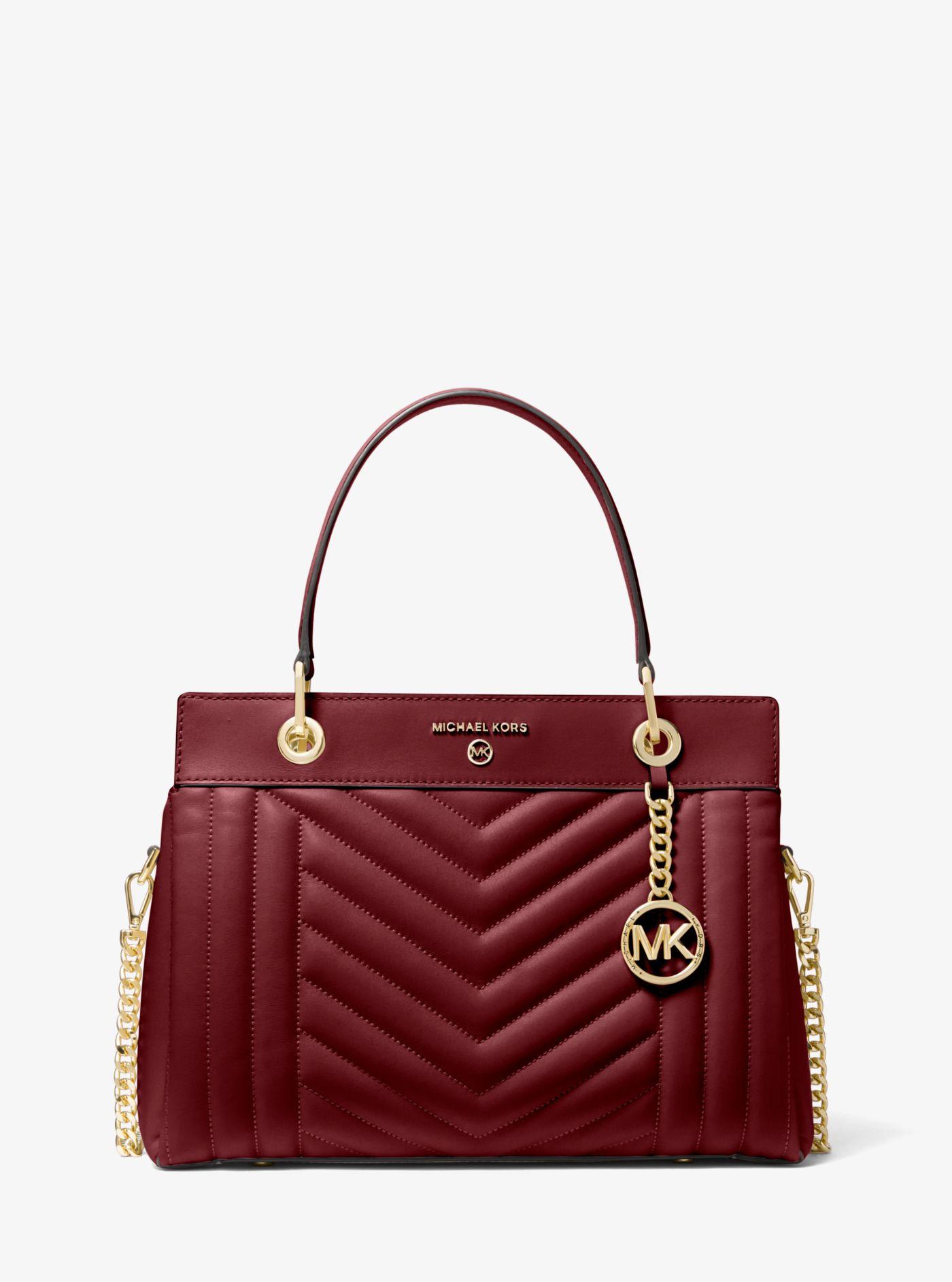 Michael kors susan medium quilted leather satchel outlet