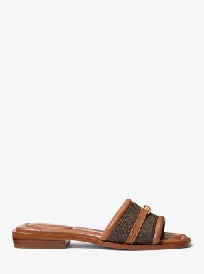 MICHAEL Michael Kors Mandy Signature Logo Slide Sandal in