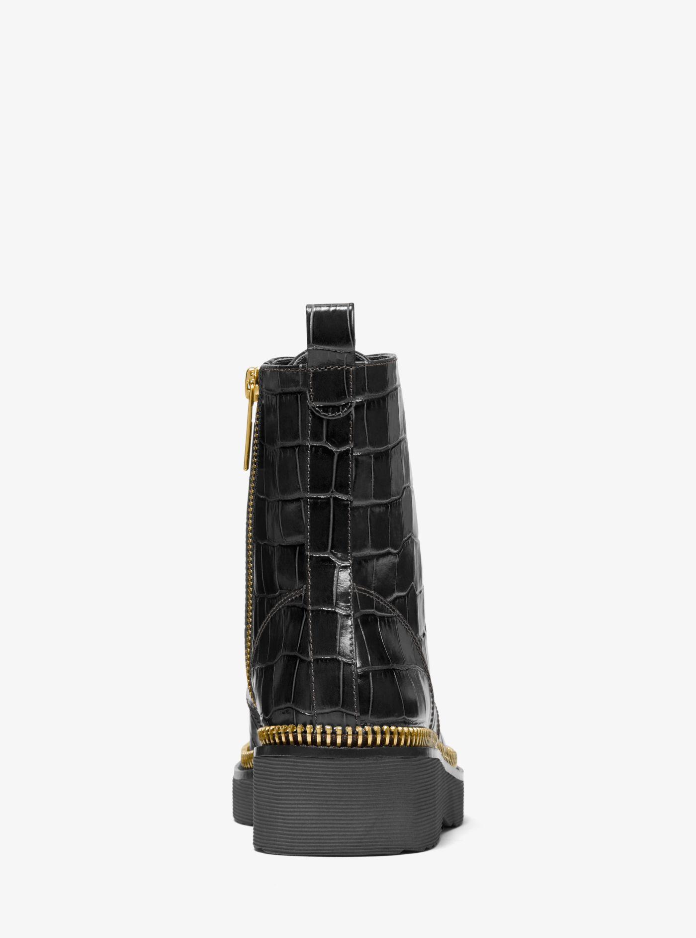 michael kors haskell combat boots black