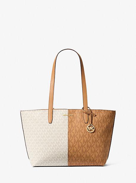 Michael Kors Jet Set Medium Two tone Logo Tote Bag in Natural Lyst Canada