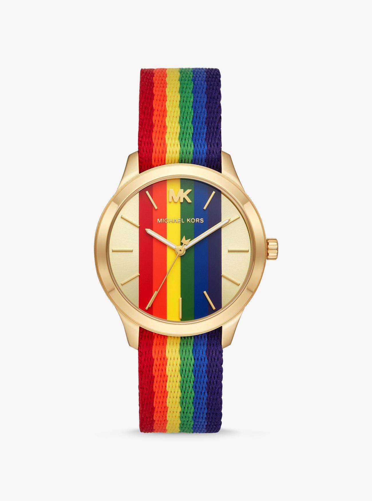 Michael Kors Runway Rainbow And Gold 