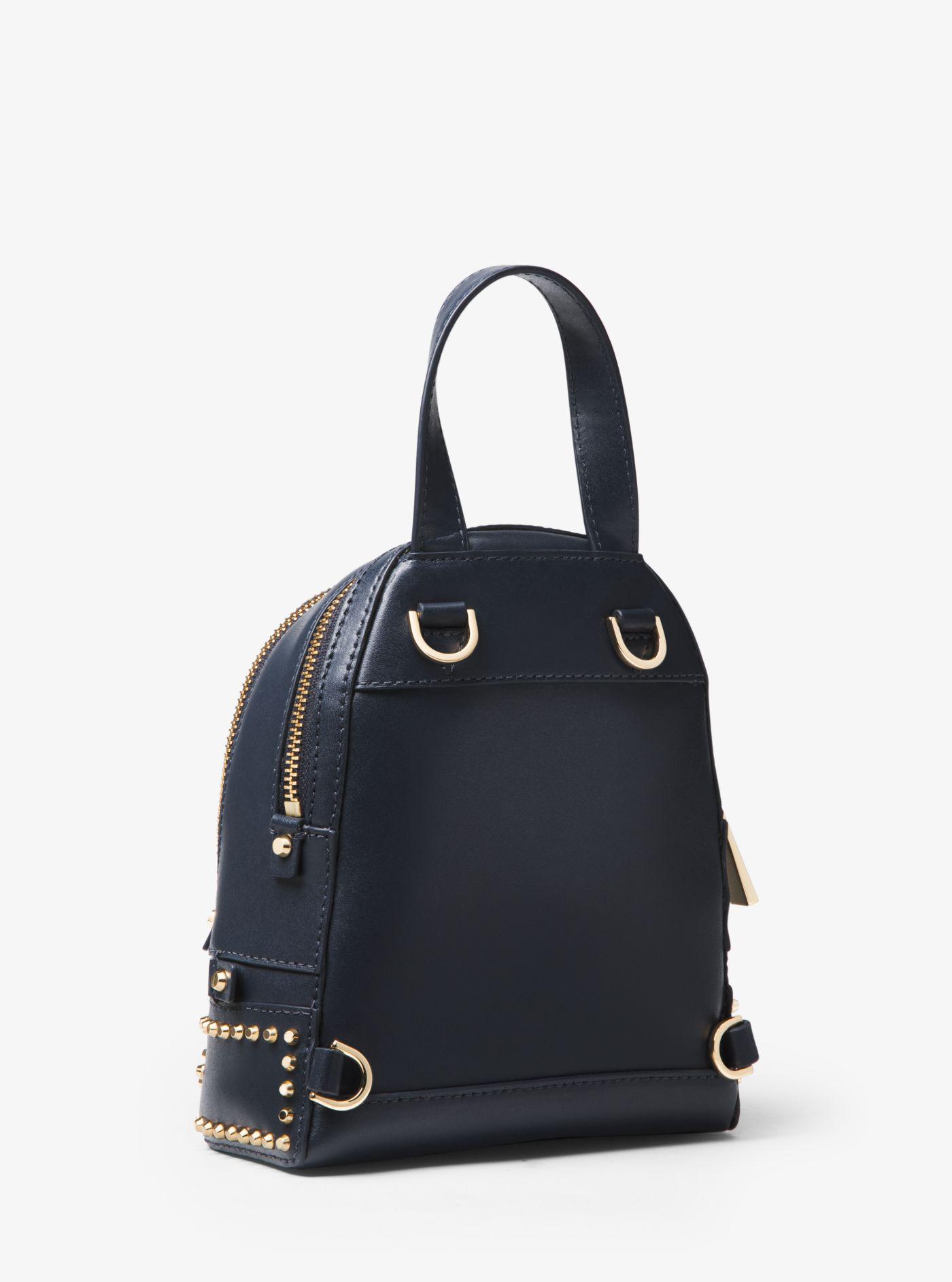 Michael Kors Rhea Mini Studded Leather Backpack - Lyst