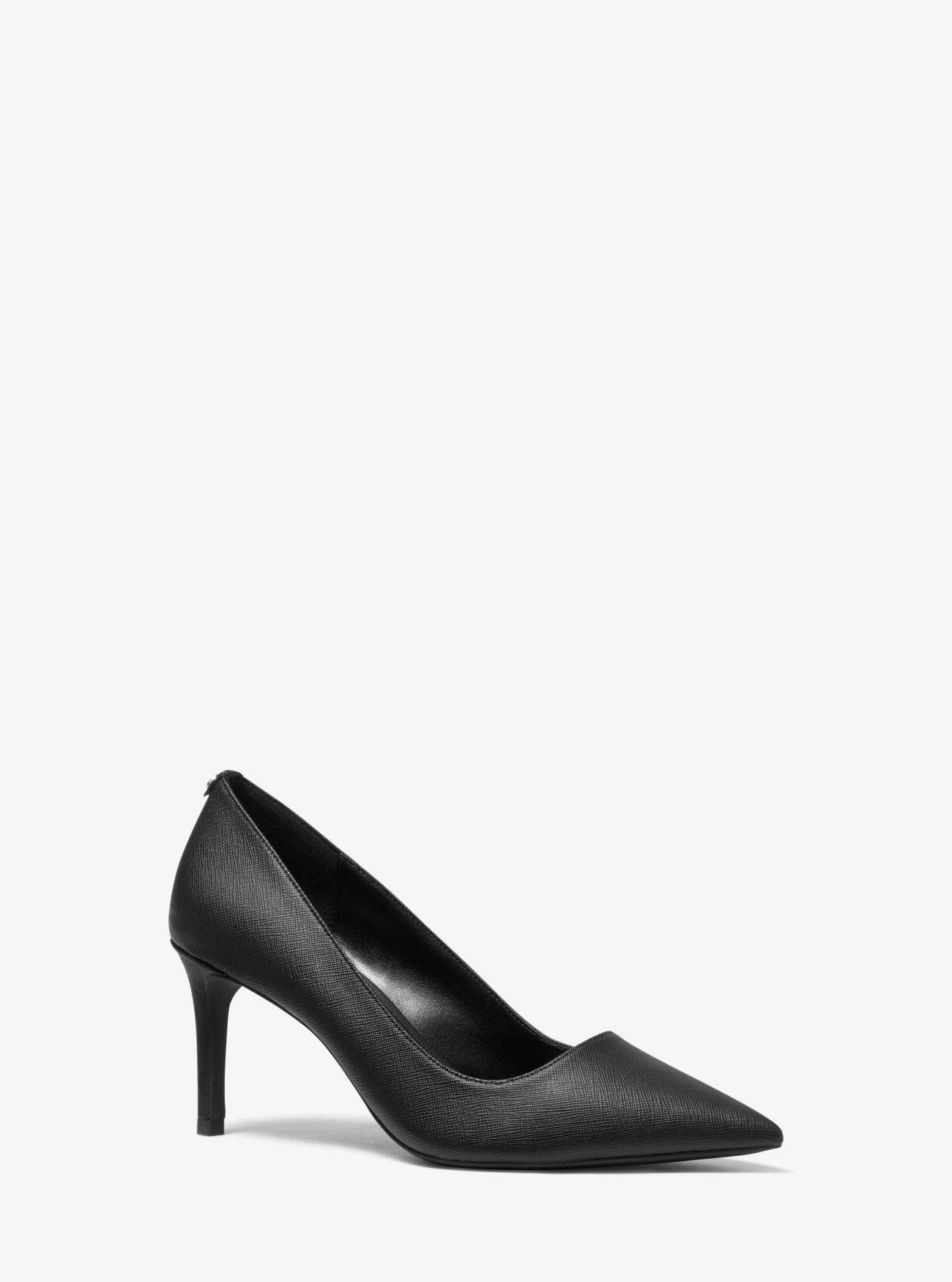 Michael Kors Alina Flex Faux Saffiano Leather Pump In Black Lyst Uk 