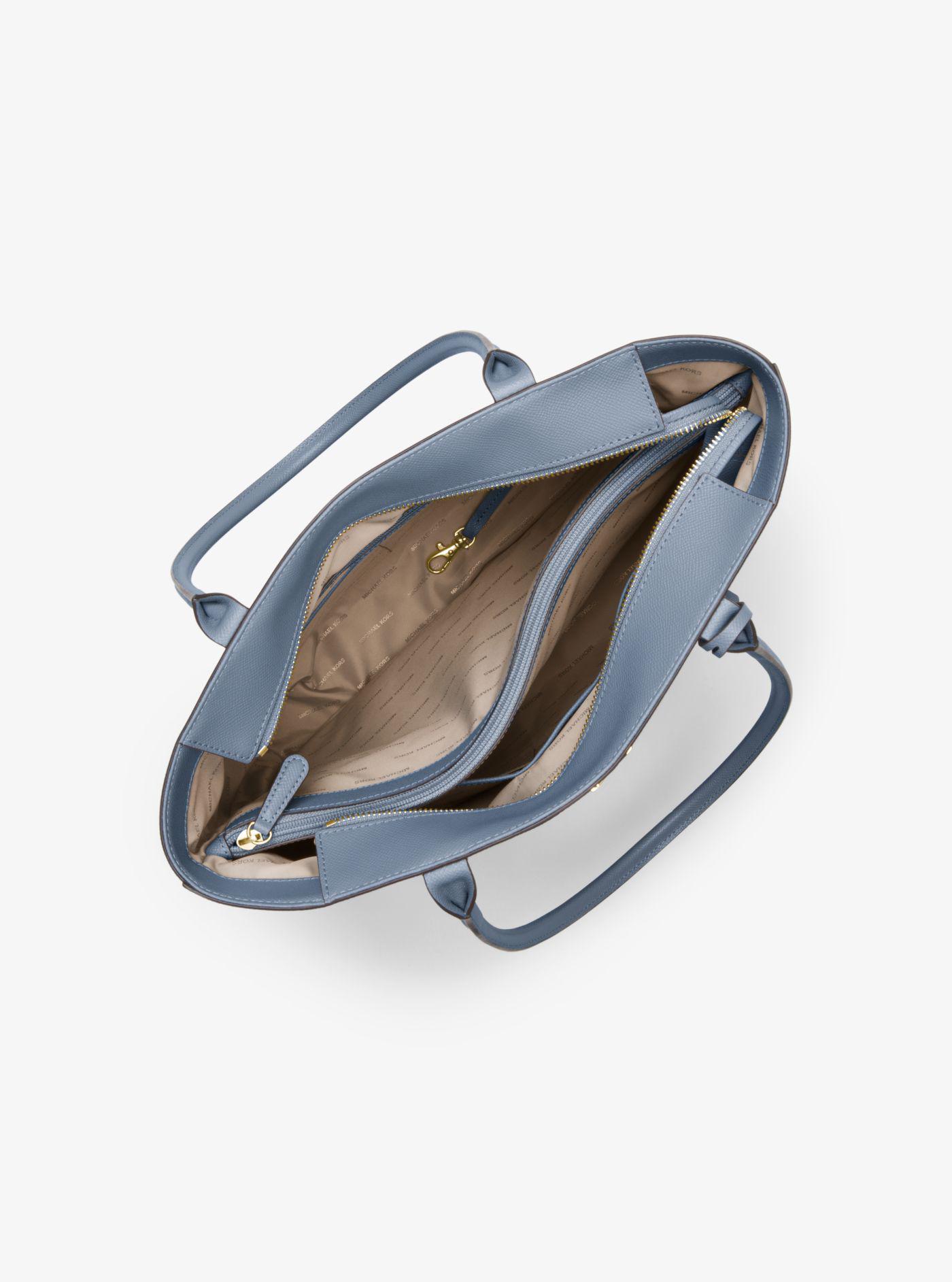 maddie crossgrain leather tote