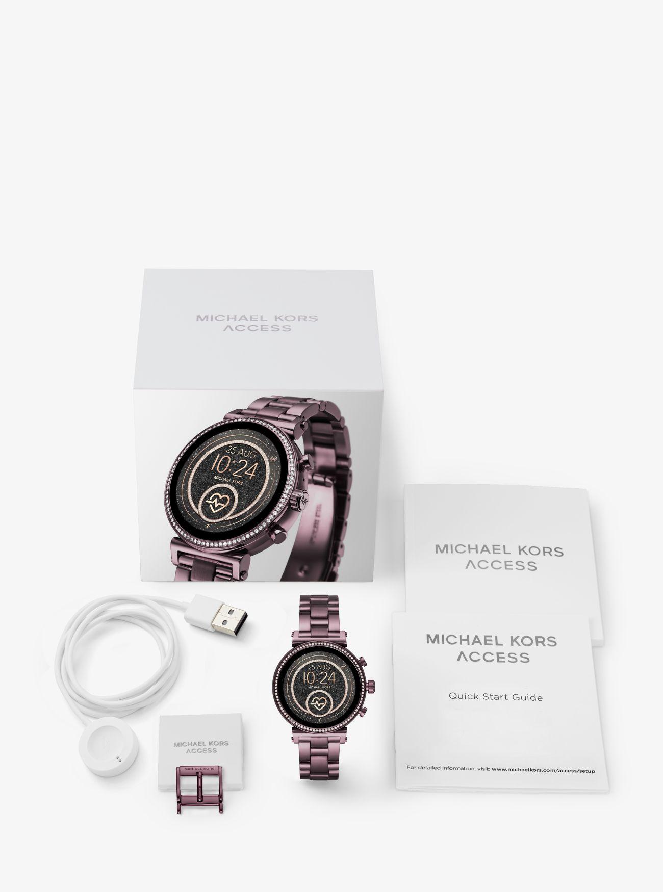 mk smartwatch purple