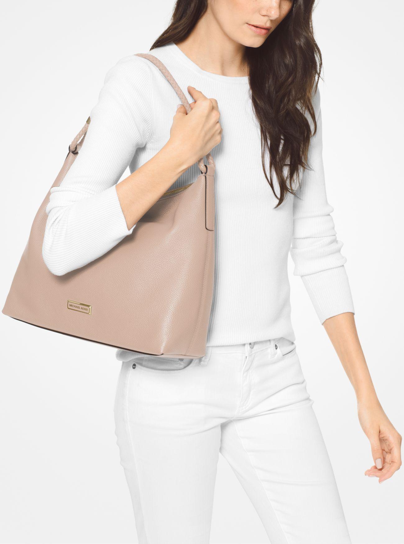 Michael michael kors lexington 2025 large pebbled leather shoulder bag