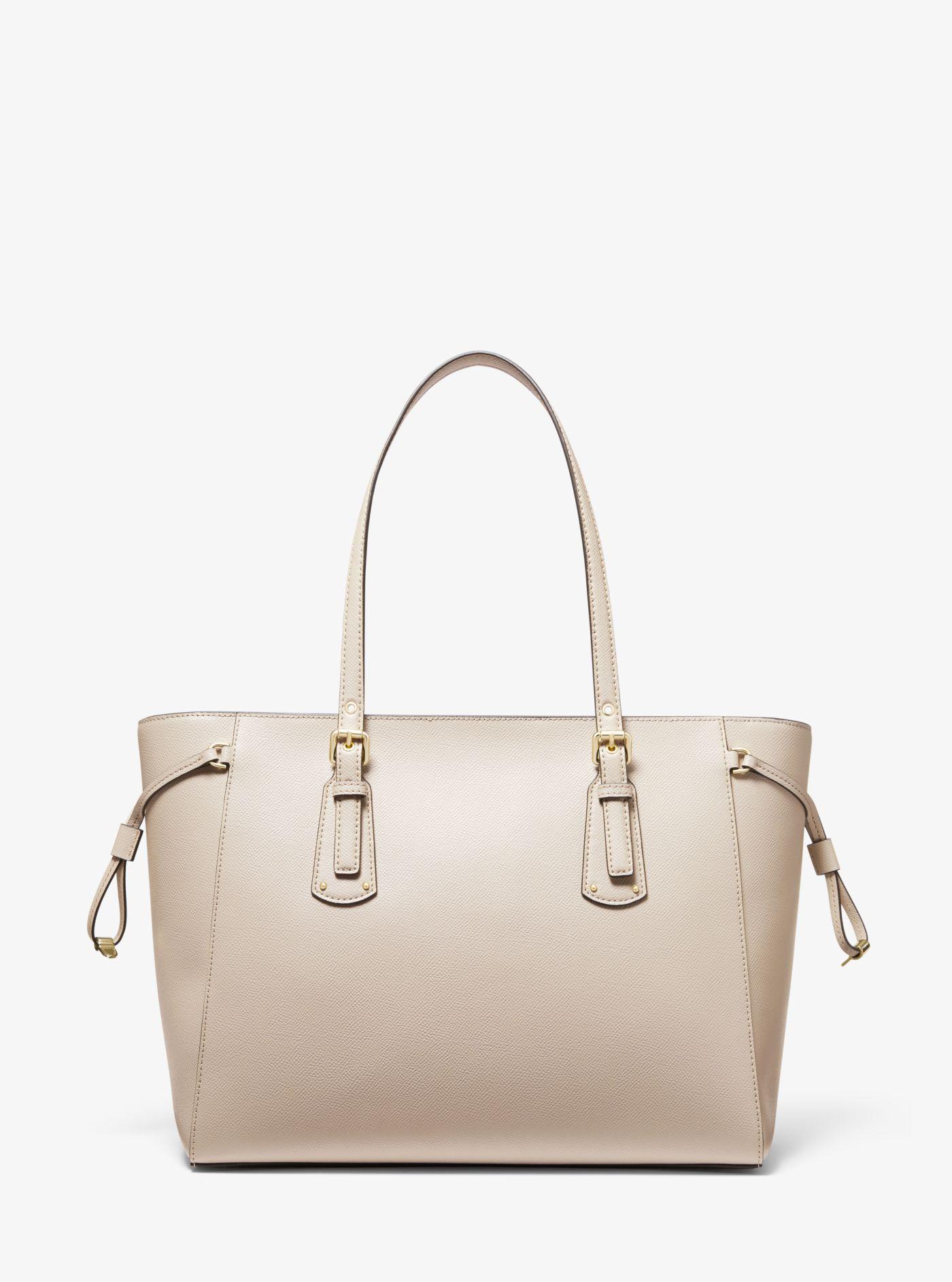 voyager small crossgrain leather tote bag