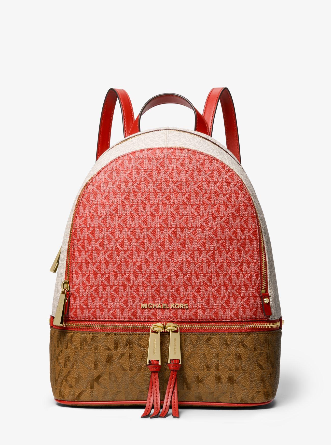 Michael kors rhea backpack red hotsell