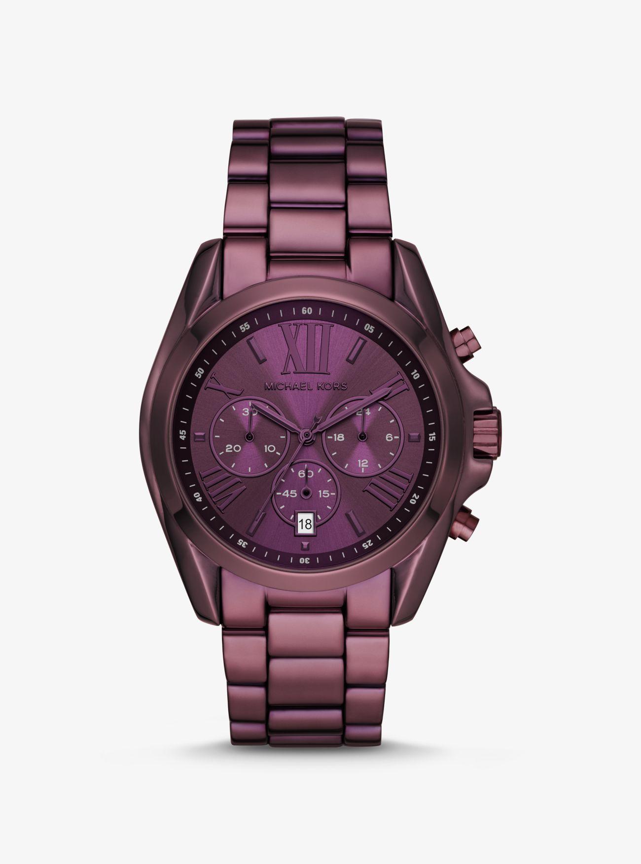 Michael Kors Bradshaw Chronograph Quartz Purple Dial Ladies Watch Lyst