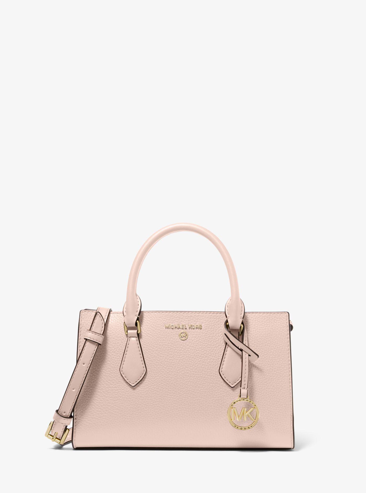 Michael Kors Valerie Small Pebbled Leather Satchel in Pink | Lyst