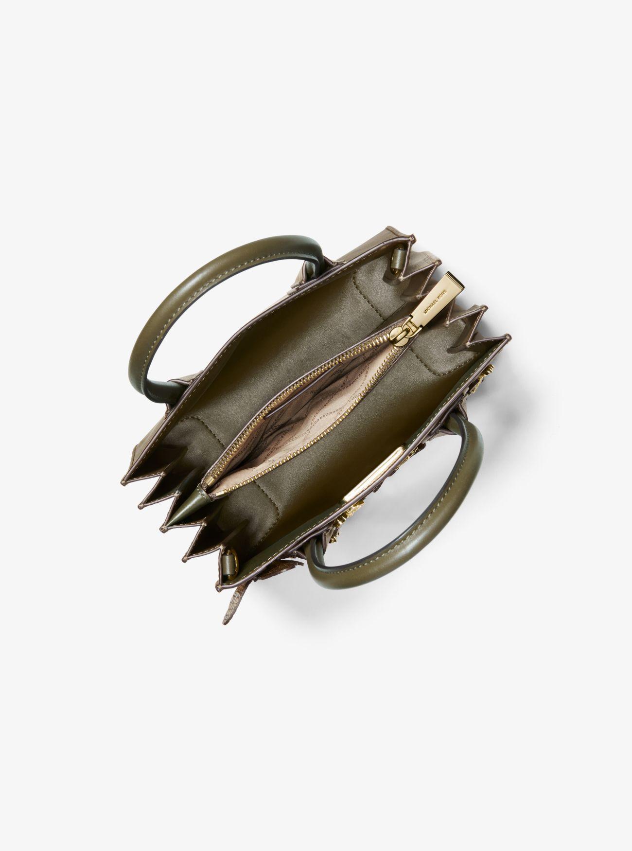 mercer medium butterfly embellished leather accordion crossbody bag