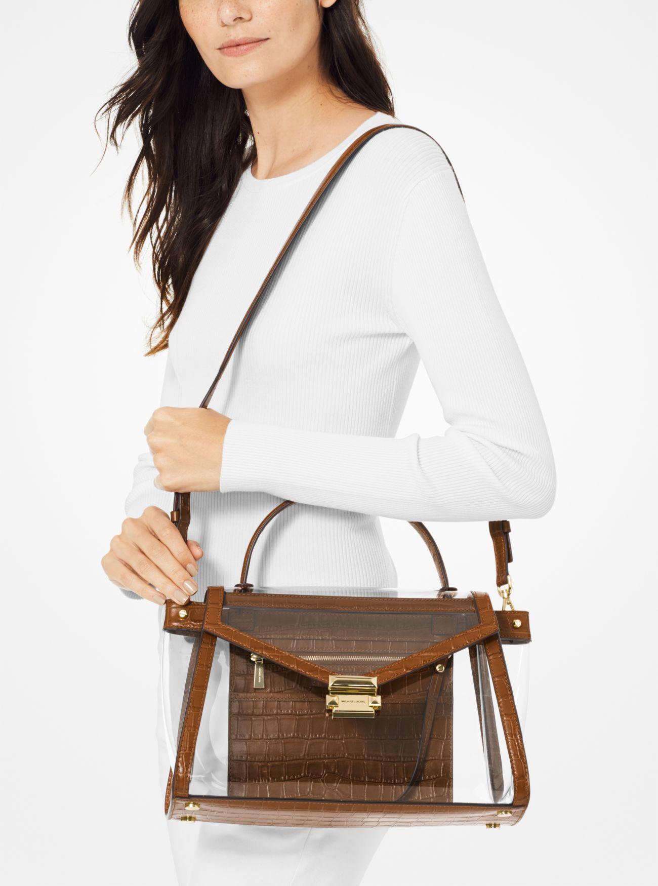 Whitney mini leather outlet satchel michael kors