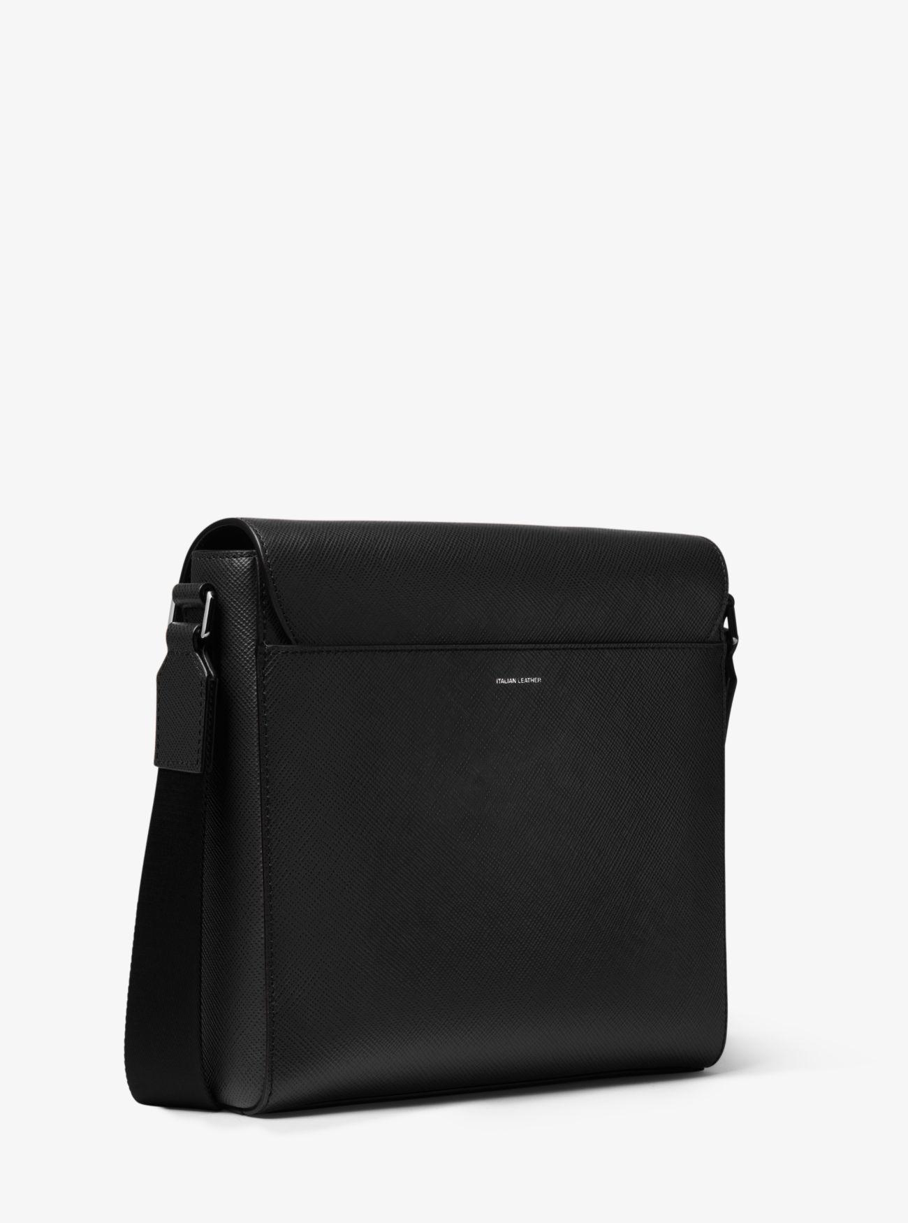 Kors Medium Leather Messenger in Black for Men Lyst