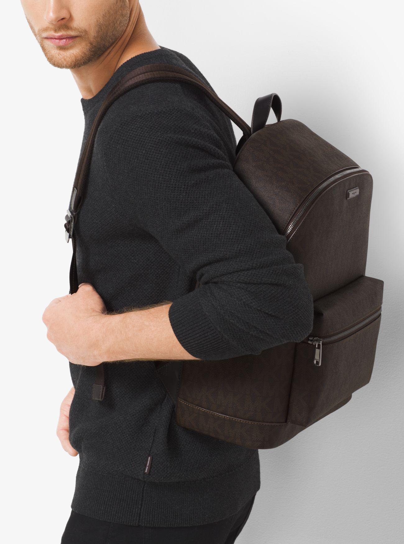 Shop Michael Kors Men\'s Jet Set Logo Backpack | UP TO 51% OFF