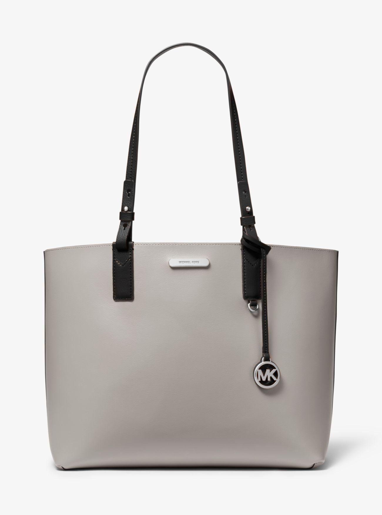 large gray tote bag