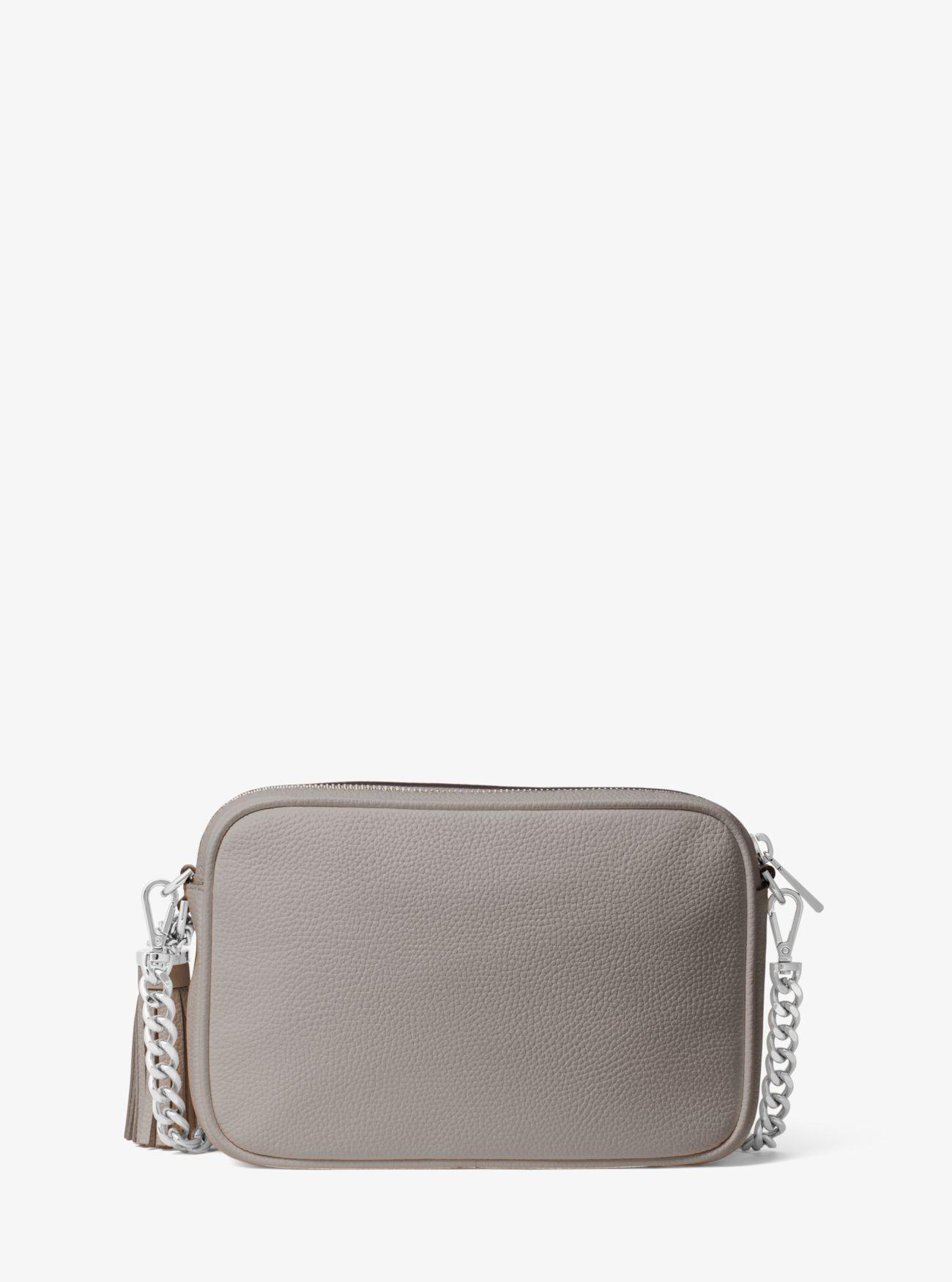 Michael Kors Ginny Leather Crossbody Bag in Pearl Grey (Gray) - Lyst