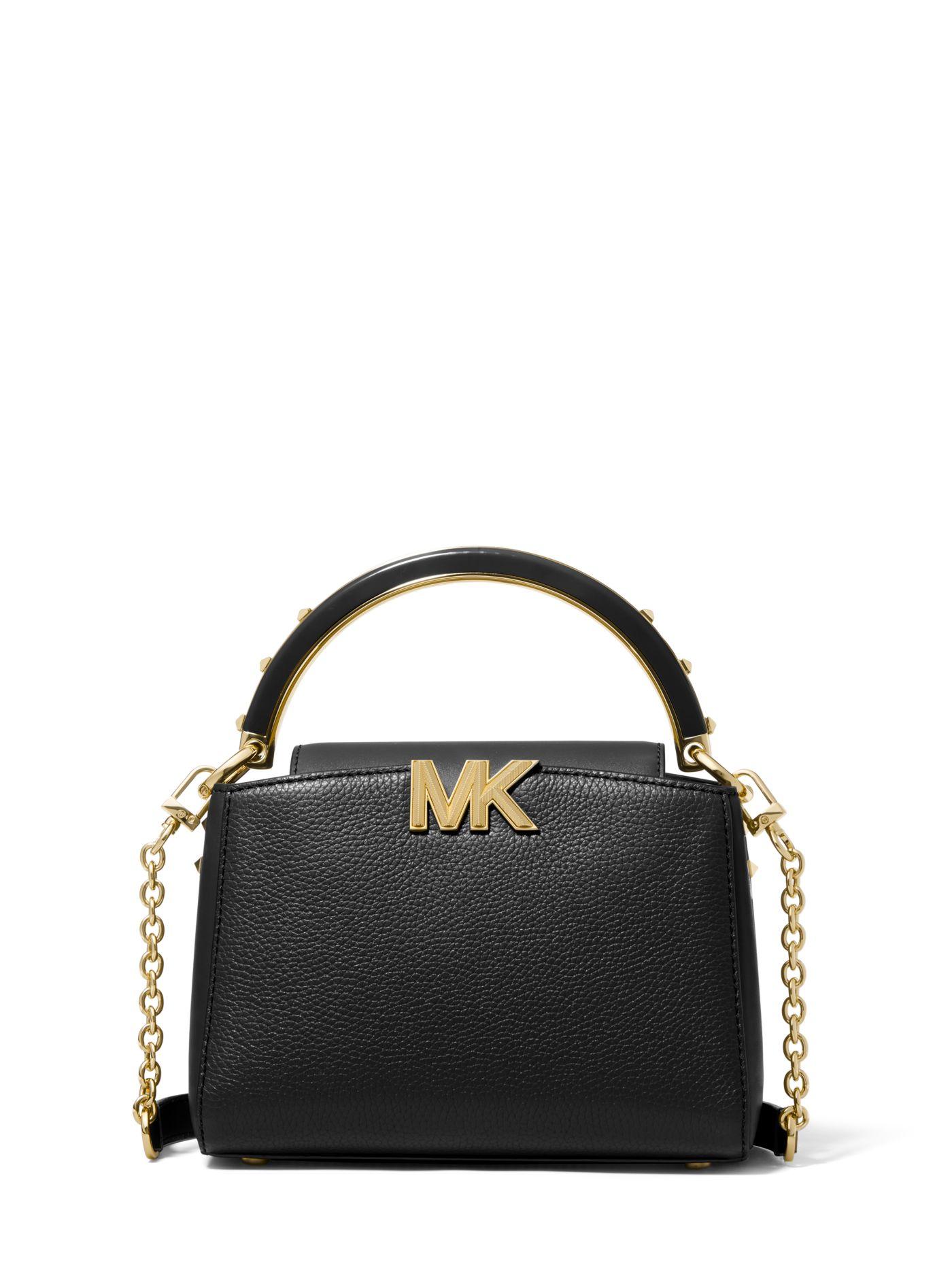 Michael Kors Karlie Small Pebbled Leather Crossbody Bag in Black Lyst