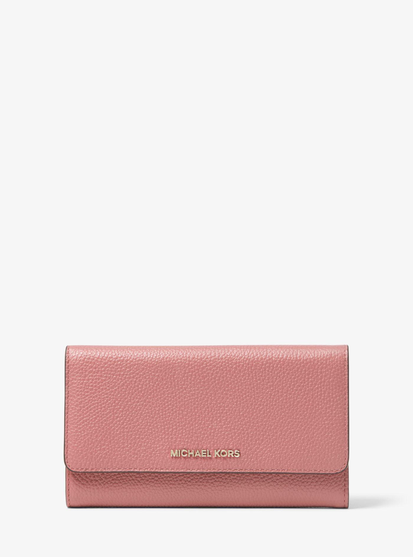 Michael Kors Leather Tri-fold Wallet in 