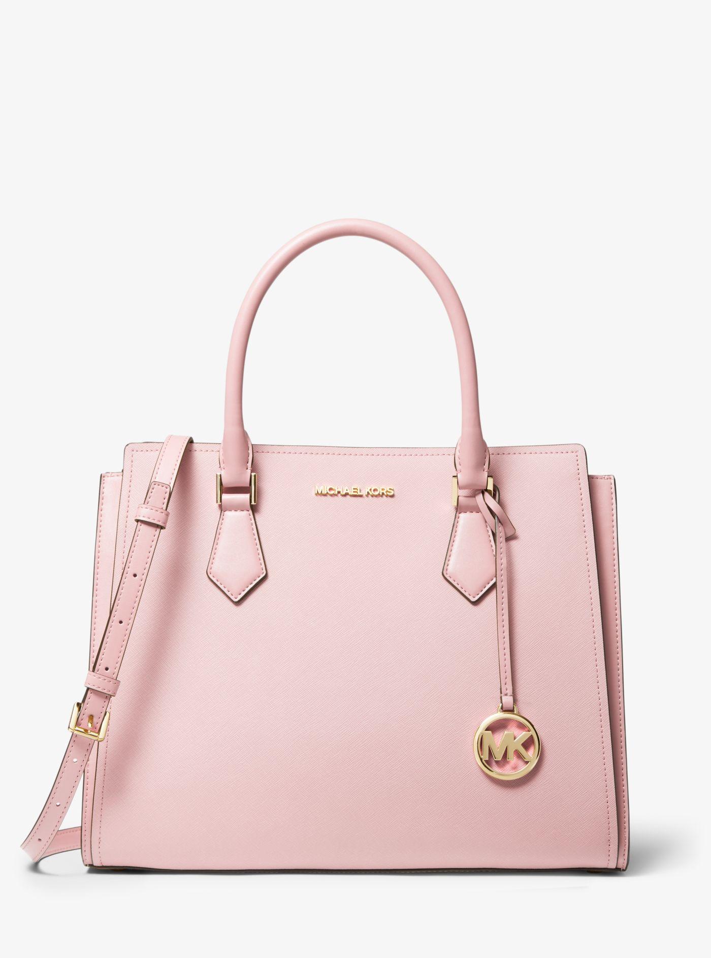 Michael Kors Hope Large Saffiano Leather Satchel | Lyst