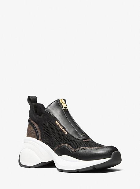 【MICHAEL KORS】Toni レースアップ スニーカー クロコ柄 ユニセックス TONI ミックスメディア スニーカー | スニーカー