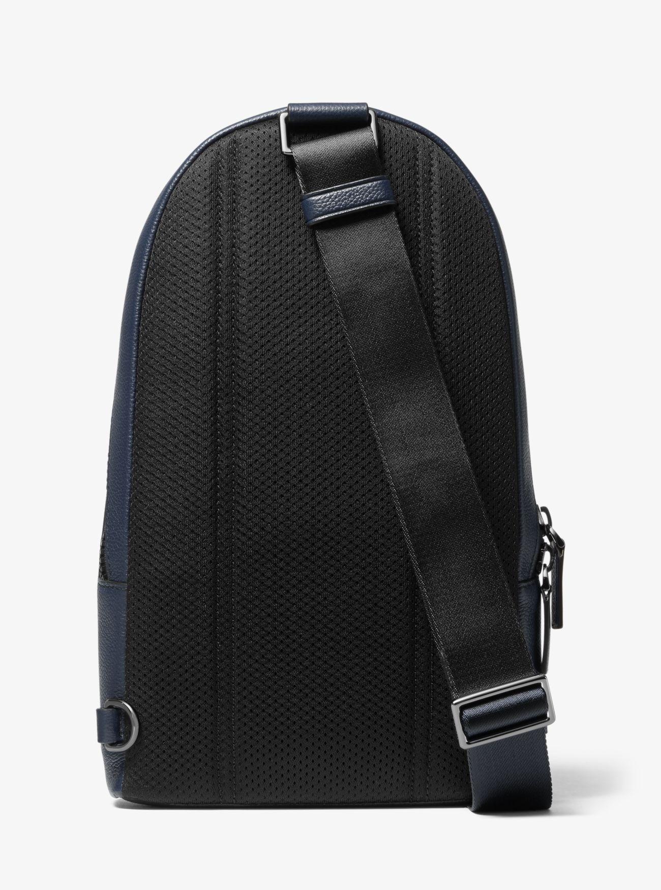 Michael Kors Cooper Pebbled Leather Sling Pack in Blue for Men Lyst