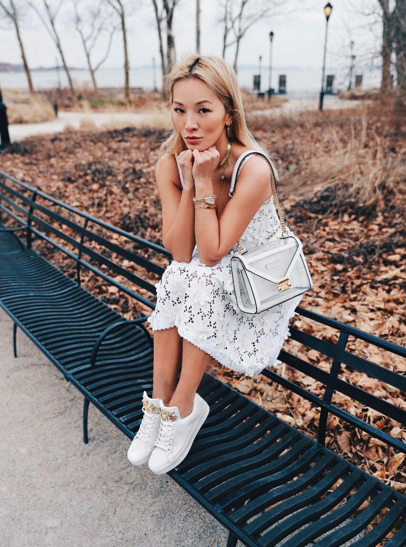 mindy floral appliqué leather sneaker