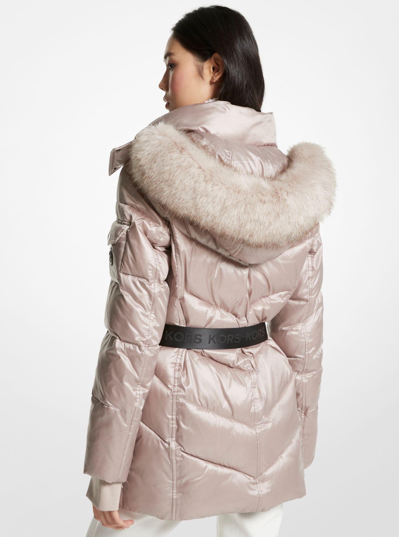 Faux fur trim cire hotsell puffer jacket