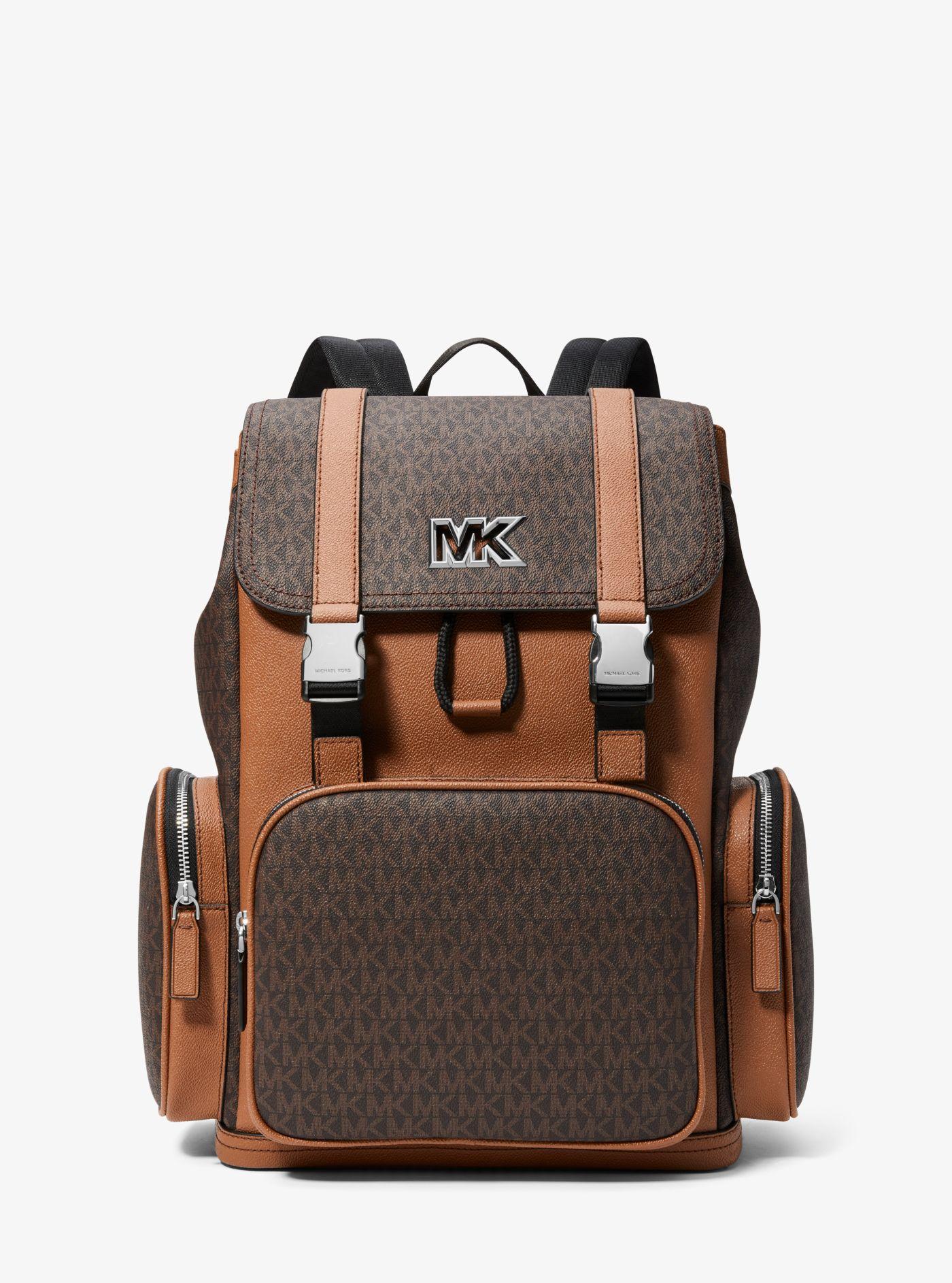 Michael Kors Cooper Logo And Faux Leather Backpack in Brown for Men Lyst