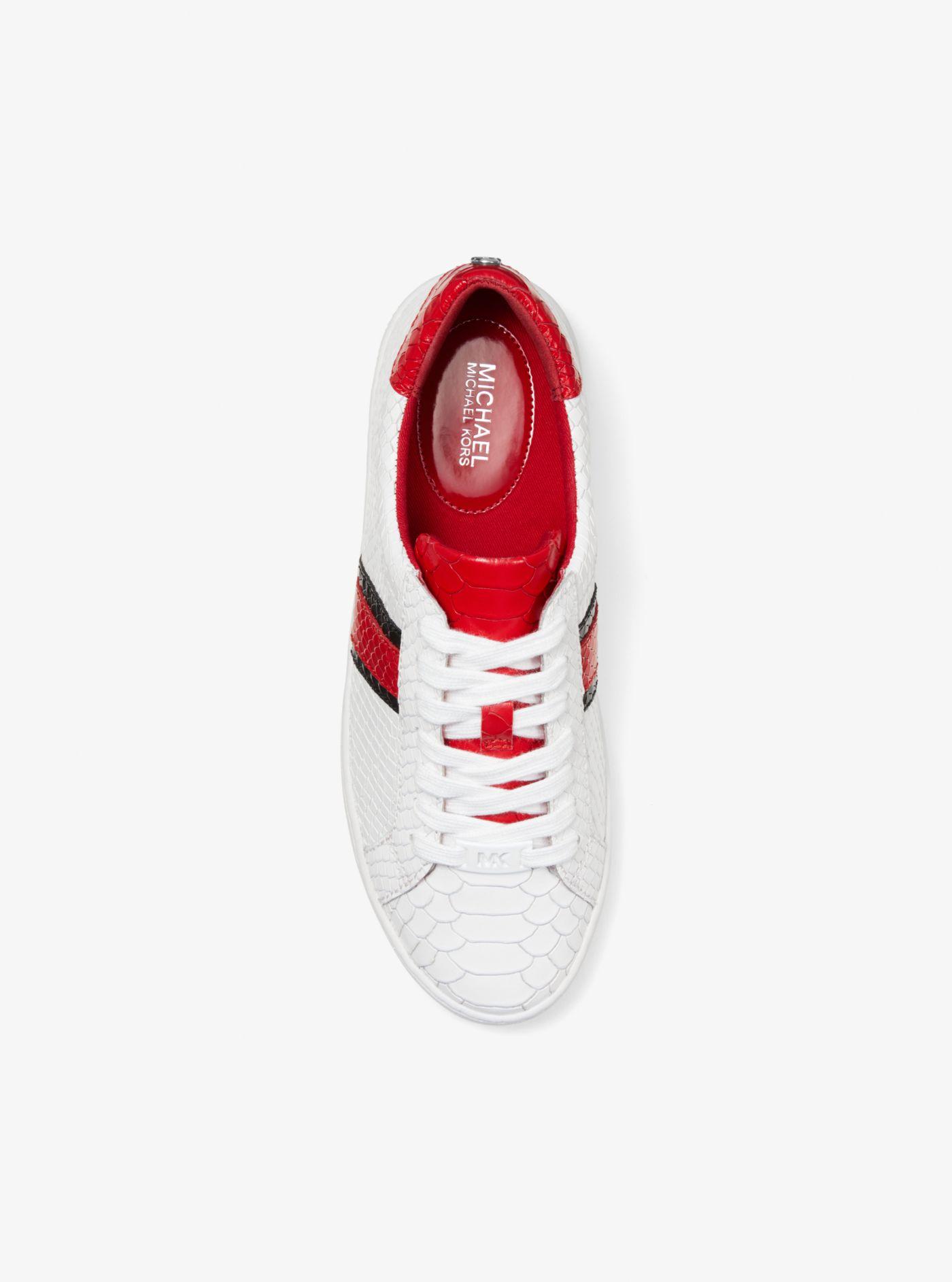 irving calf hair and mesh stripe sneaker