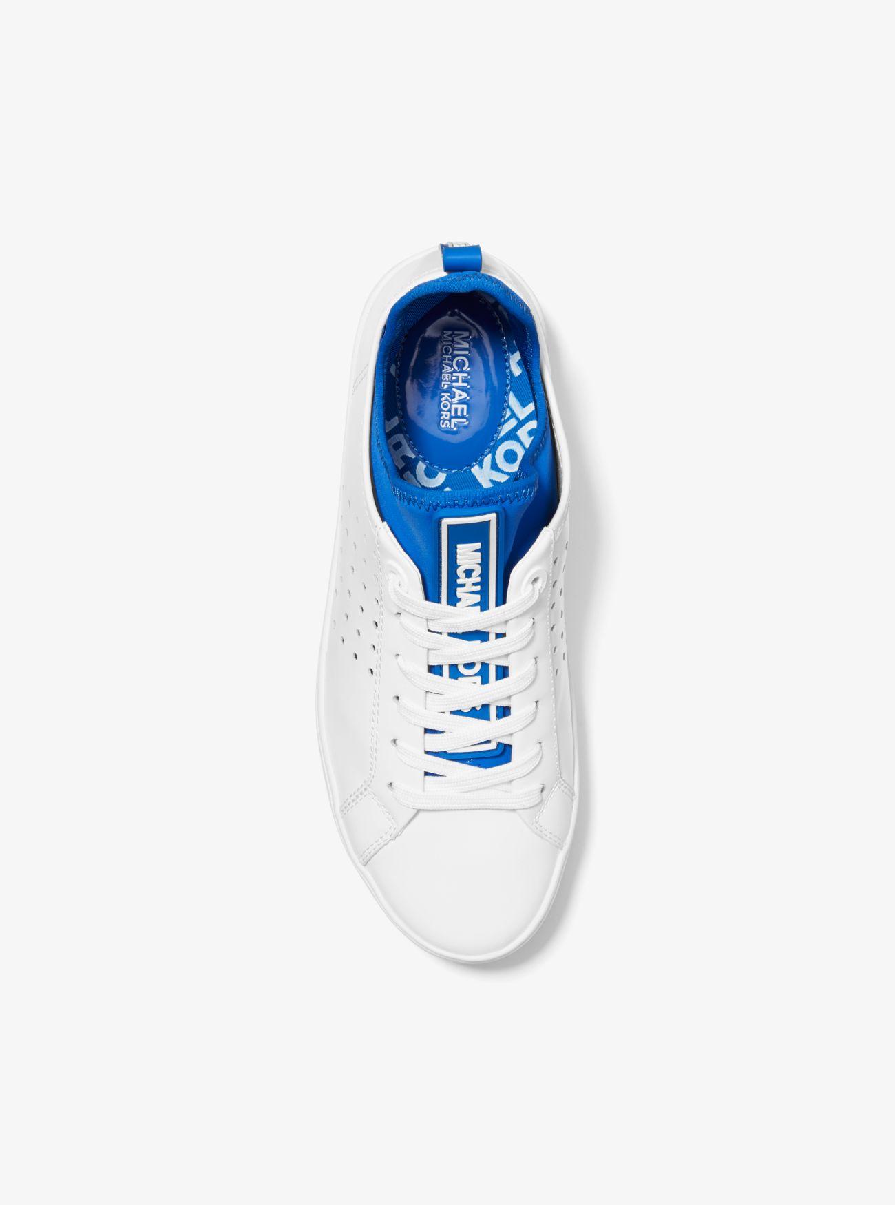 michael michael kors ace leather and scuba sneaker
