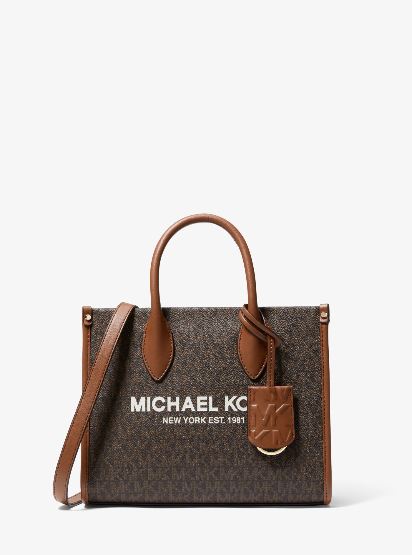 Michael Kors Mirella Small Logo Crossbody Bag in Brown | Lyst