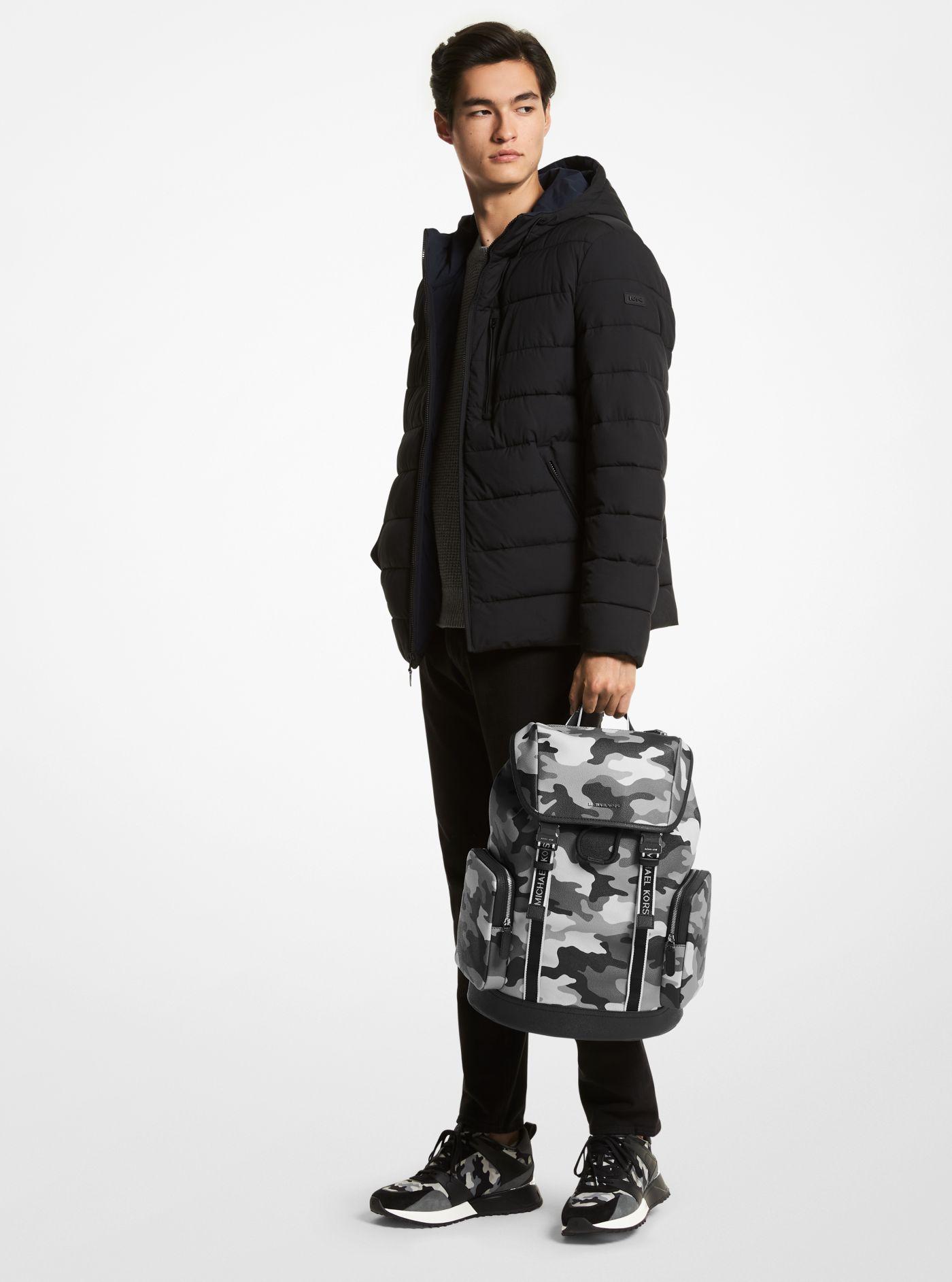 Michael Kors Hudson Camouflage Backpack in Gray for Men | Lyst