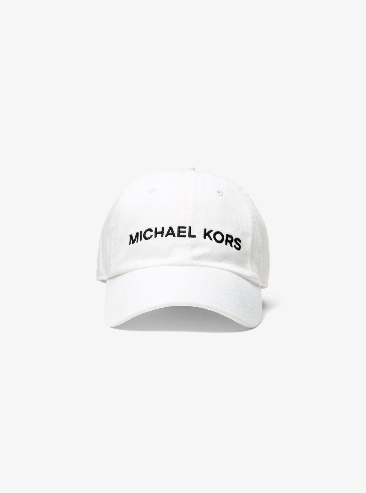 Michael Kors Logo Cotton Cap in White for Men | Lyst