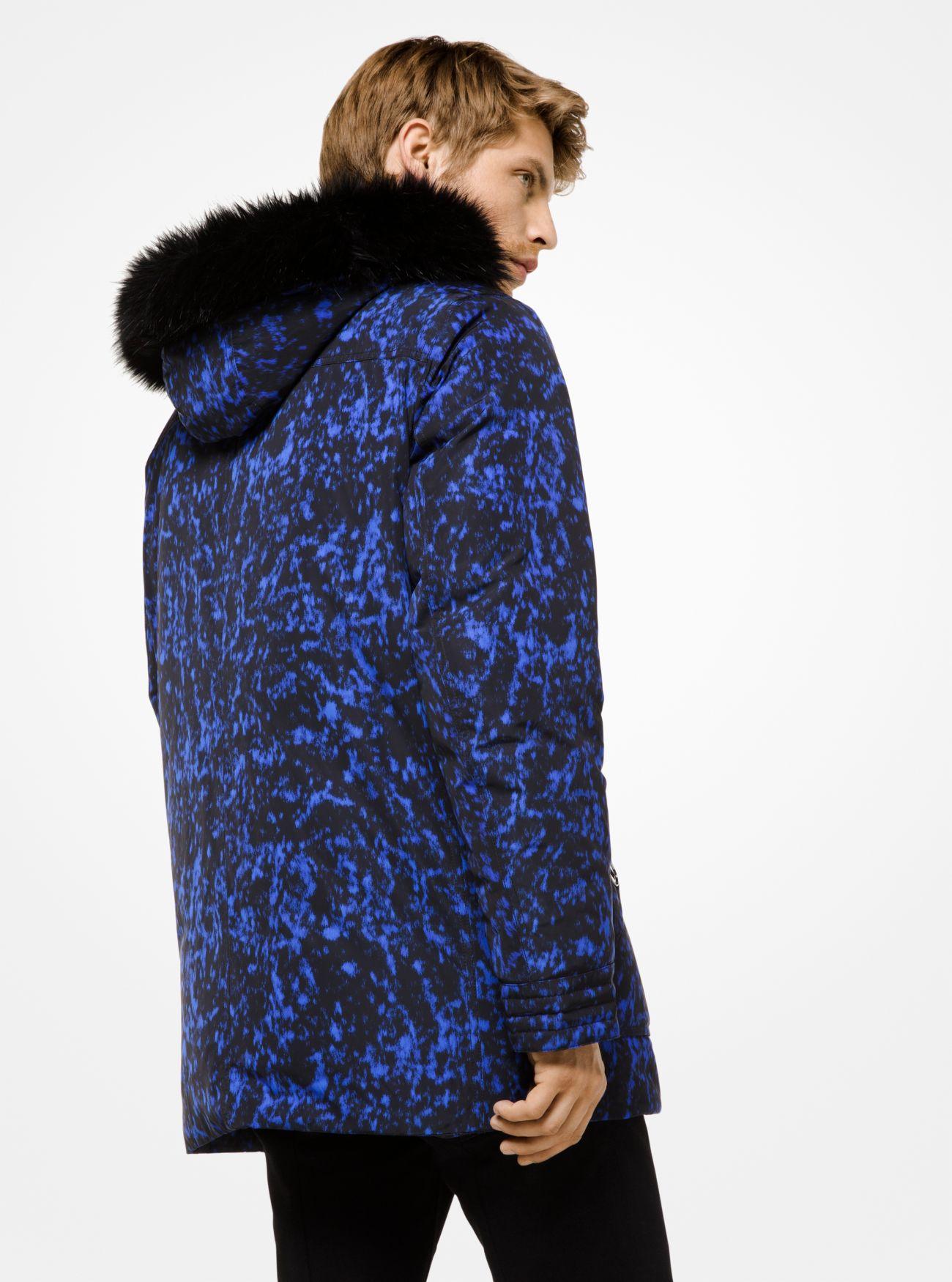 michael kors parka blue