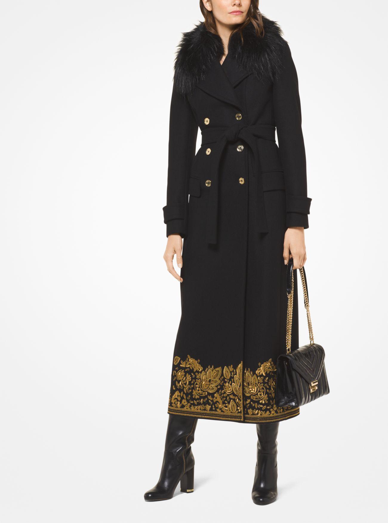 michael kors wool melton coat