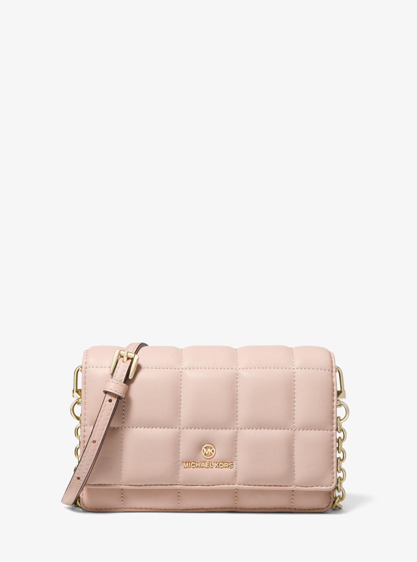 Michael Kors Small Quilted Leather Smartphone Crossbody Bag in Soft Pink  (Pink) | Lyst
