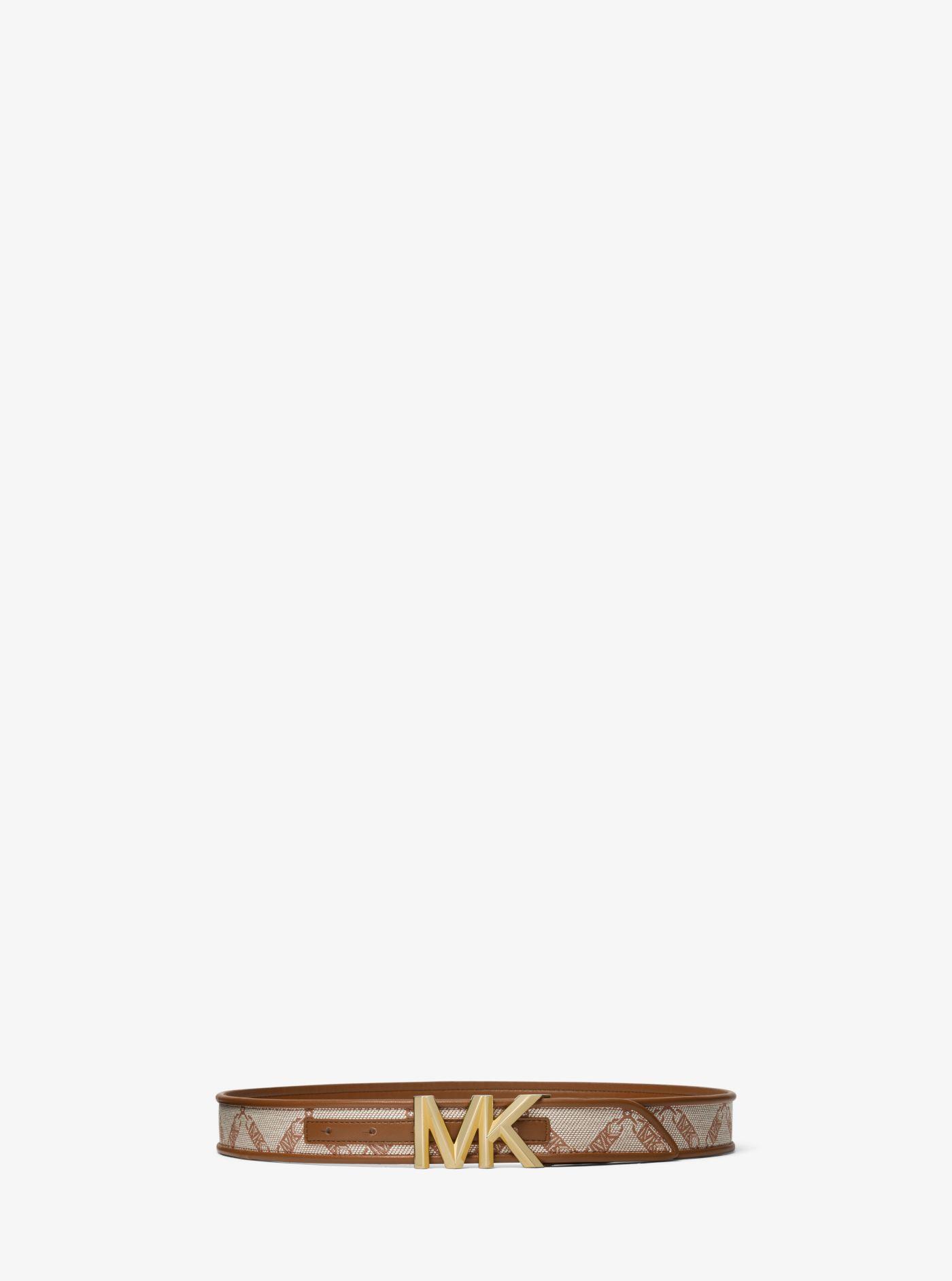 Michael Kors Empire Logo Jacquard Belt in White Lyst