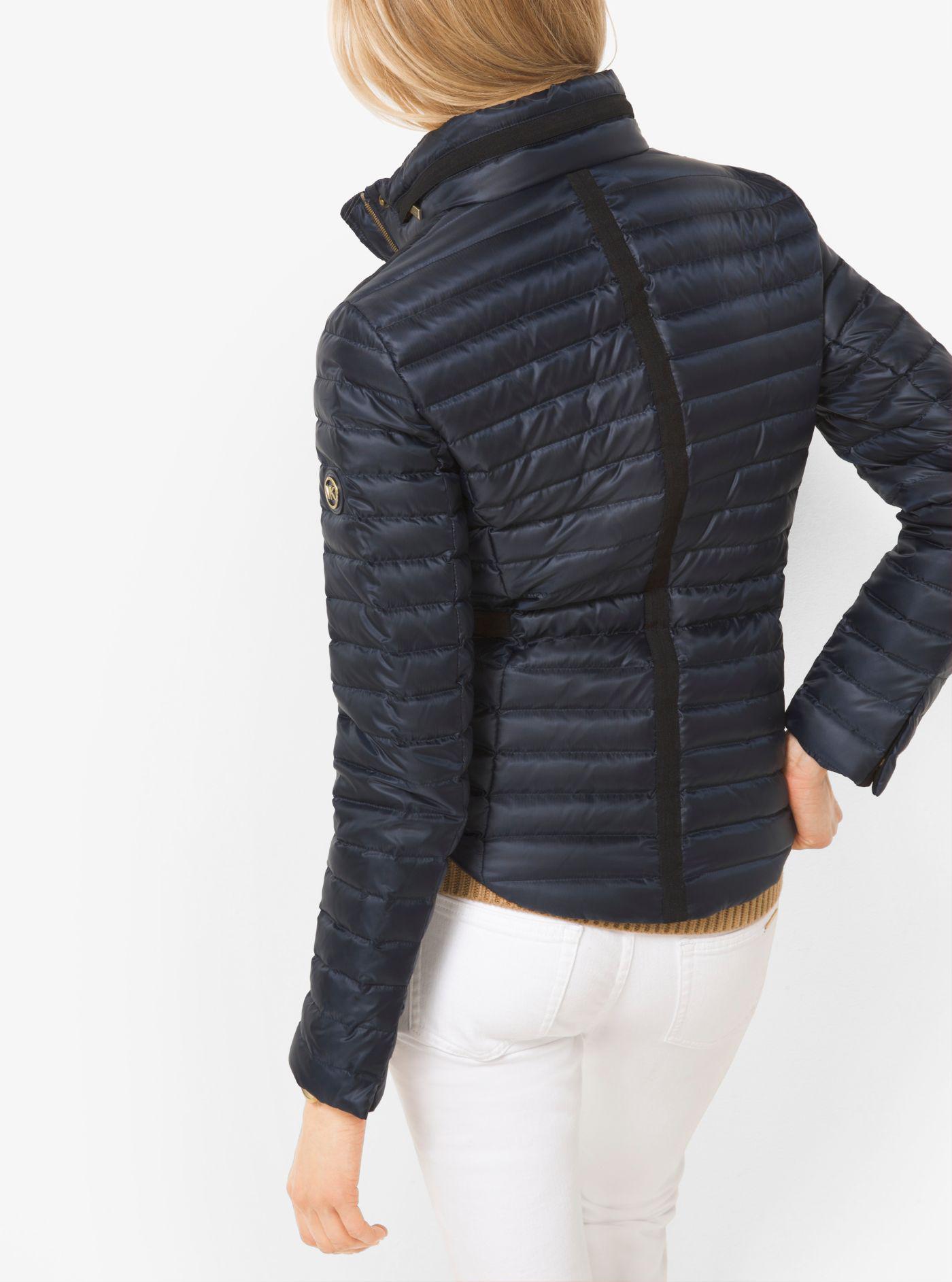 Michael Kors Packable Nylon Puffer Jacket in Blue - Lyst