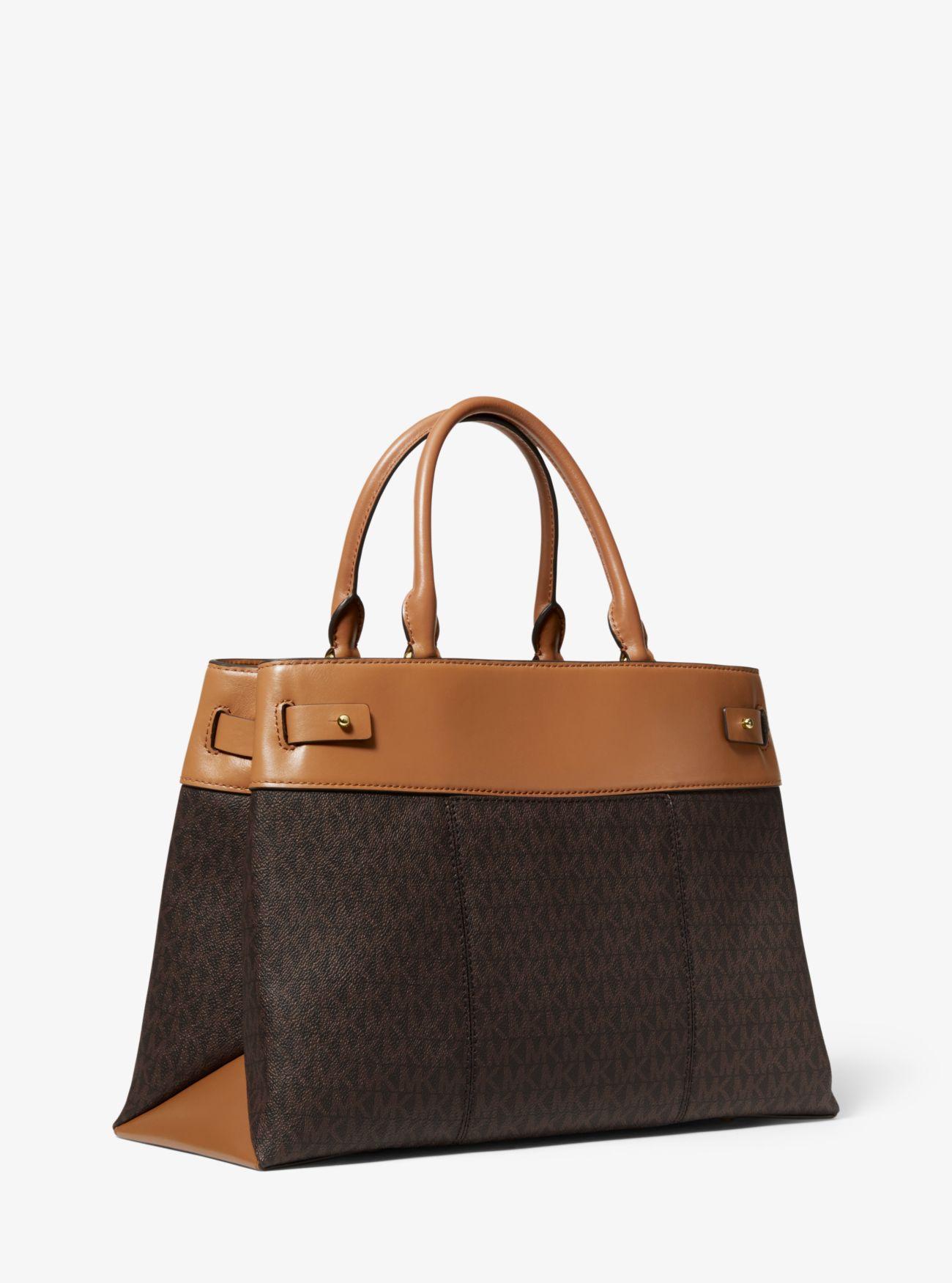 michael kors gramercy large logo satchel