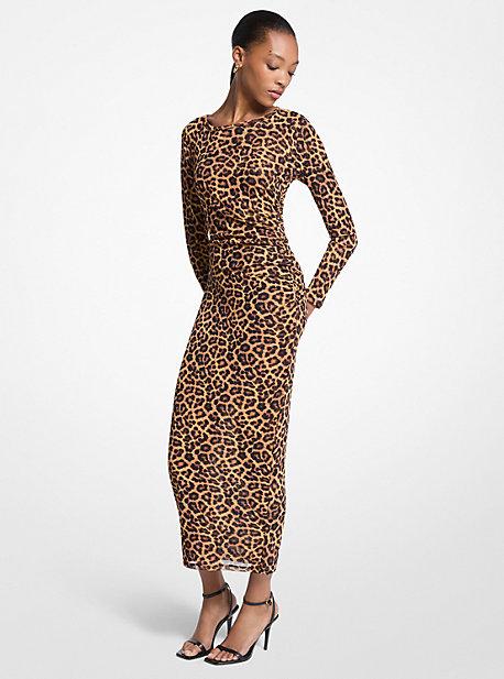 Leopard Print Michael Kors Printed Ruffle Dress Michael Kors