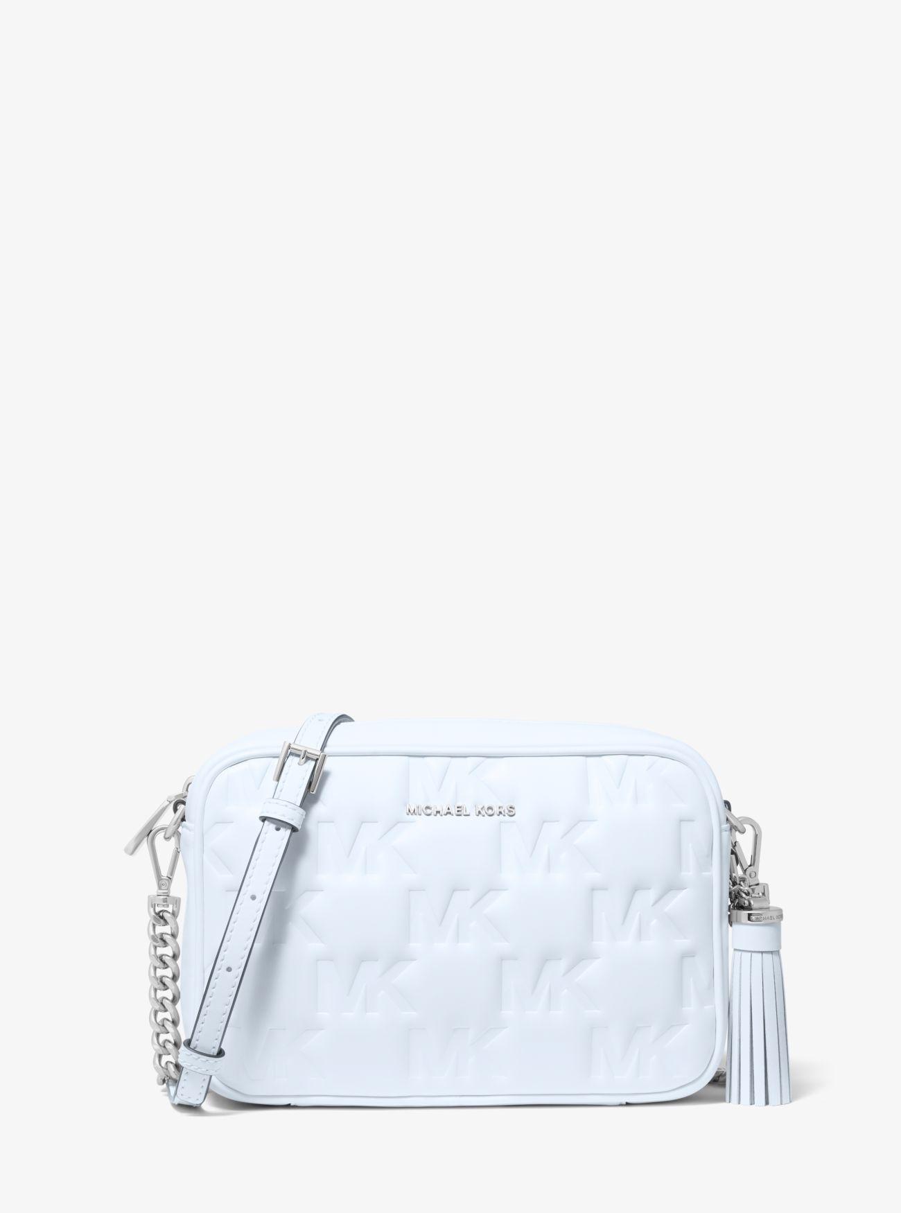 Bandolera Ginny mediana de piel sint tica en relieve con logotipo