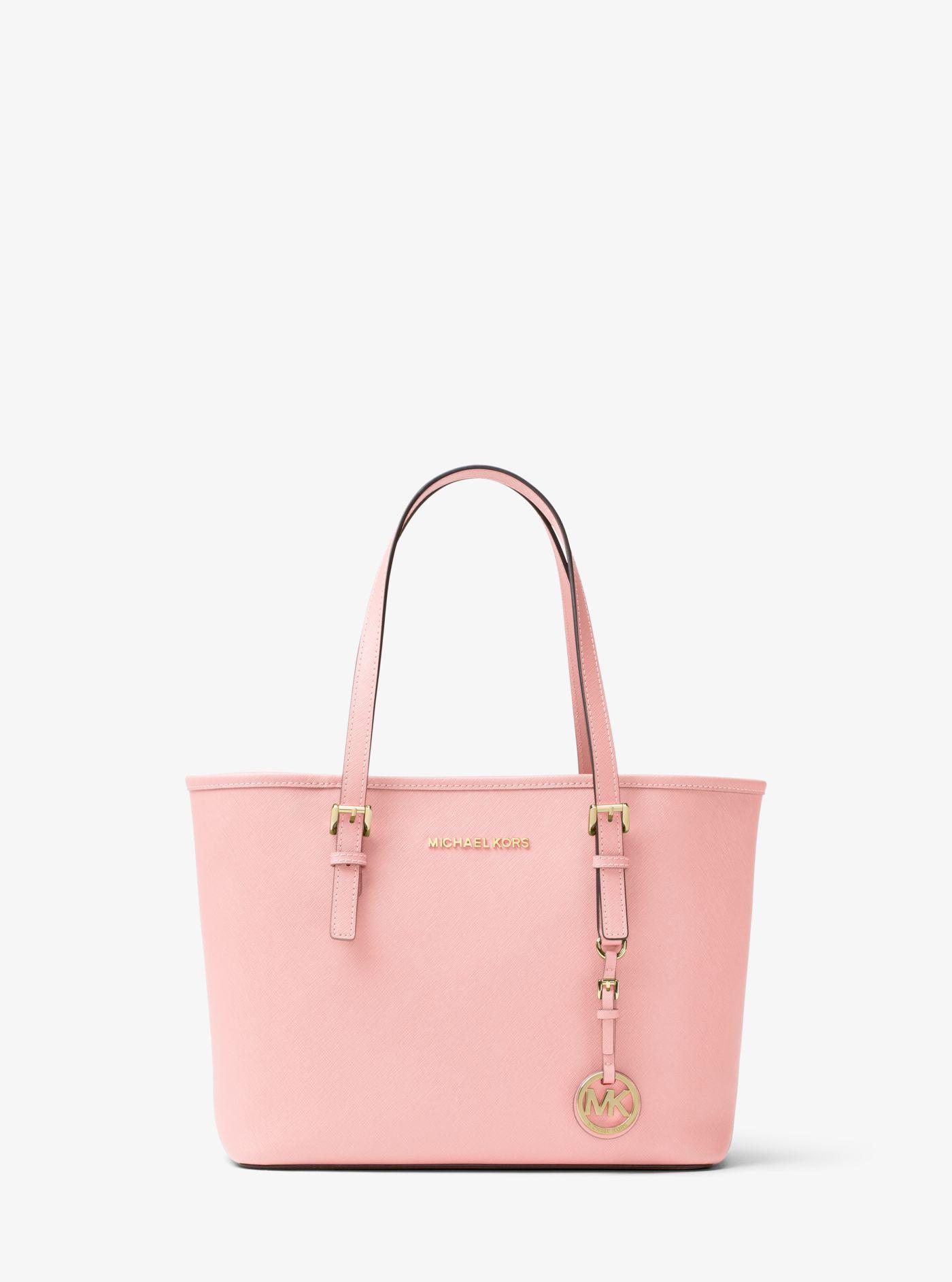 michael kors jet set travel saffiano leather small tote